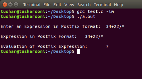 yacc program to convert infix to postfix expression